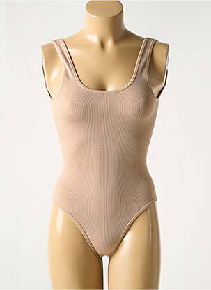 Body serigrafie bretele subțiri bej WOLFORD femeie