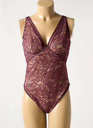 Body de lenjerie broderie violet WOLFORD femeie