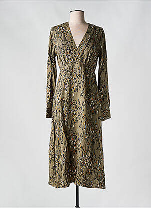 Rochie midi mâneci lungi mâneci lungi verde LOLA ESPELETA femeie