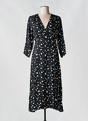 Rochie midi mâneci 3/4 mâneci 3/4 negru LOLA ESPELETA femeie