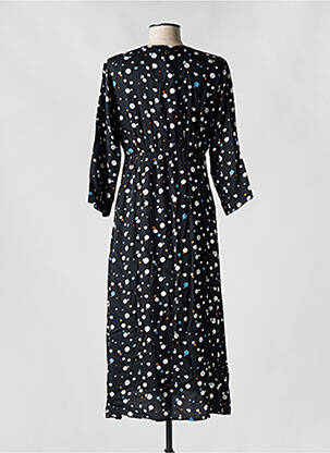 Rochie midi mâneci 3/4 mâneci 3/4 negru LOLA ESPELETA femeie