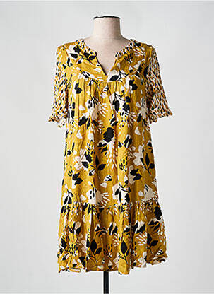 Rochie scurtă galben LOLA ESPELETA femeie