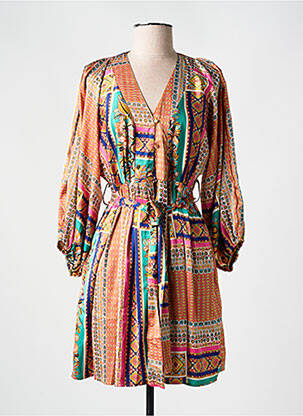 Rochie scurtă mâneci lungi mâneci lungi portocalie MOLLY BRACKEN femeie