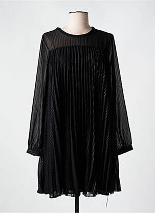 Rochie scurtă croială fluidă mâneci lungi negru LE TEMPS DES CERISES femeie