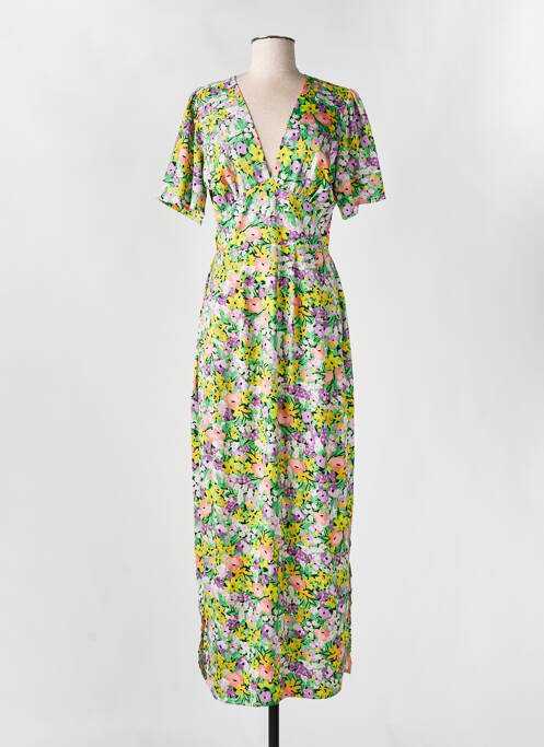 Rochie lungă mâneci scurte mâneci scurte verde HIPPOCAMPE femme