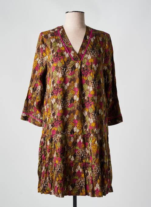 Rochie scurtă maro LOLA ESPELETA femeie