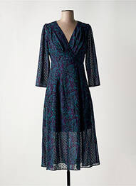 Rochie midi mâneci 3/4 mâneci 3/4 verde LOLA ESPELETA femme