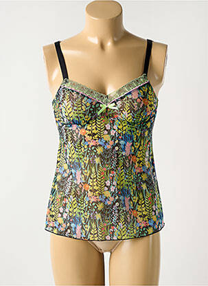 Top/caraco bretele elastice reglabile verde FREYA femeie