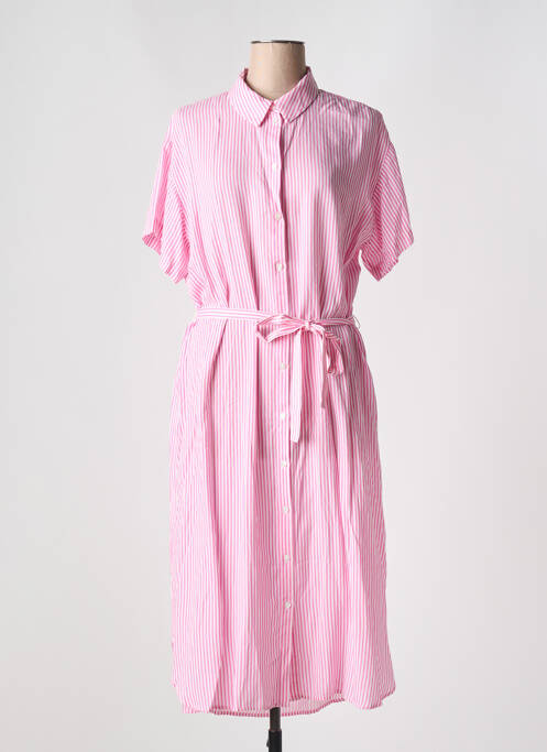 Rochie midi roz VERO MODA femeie