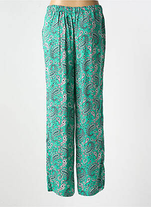 Pantalon drept țesătură poplin mărime normală verde VERO MODA femeie