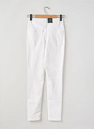 Pantalon slim broderie cu nituri talie înaltă alb VERO MODA femeie