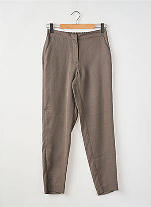 Pantalon larg țesătură poplin mărime normală maro VERO MODA femeie