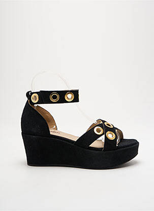 Sandale/pantofi decupați închidere cu bride toc de 4 la 6 cm negru PINTO DI BLU femeie