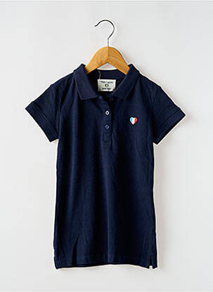 Polo broderie mâneci scurte albastru TEDDY SMITH băiat