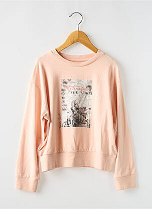Tricou guler rotund mâneci lungi roz TEDDY SMITH fată