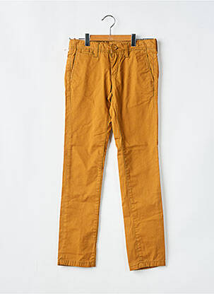 Pantalon chino țesătură poplin maro TEDDY SMITH băiat