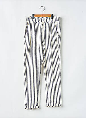 Pantalon chino talie elastică talie elastică alb TEDDY SMITH fată