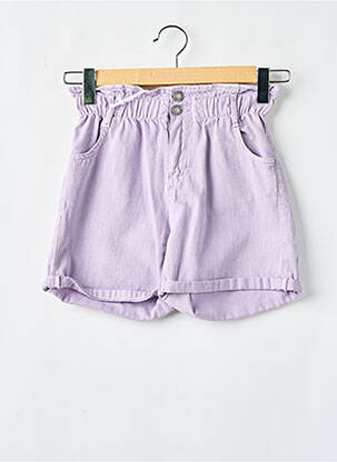 Șort țesătură denim talie elastică violet TEDDY SMITH fată