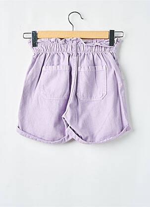 Șort țesătură denim talie elastică violet TEDDY SMITH fată