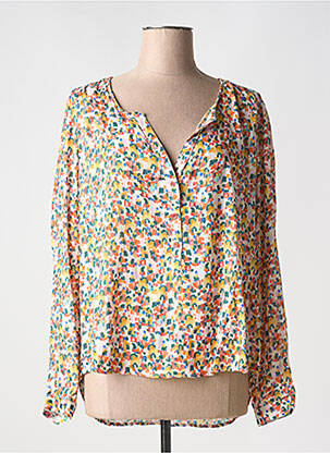 Bluză manșete cu nasturi și deschidere mâneci lungi galben LA CIBLE ROUGE femme