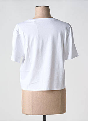 Tricou serigrafie mâneci scurte alb TEDDY SMITH femeie