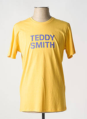 Tricou croială cambrată mâneci scurte galben TEDDY SMITH bărbat