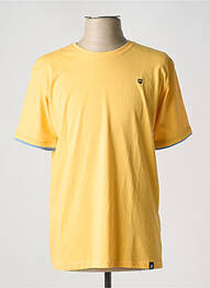 Tricou broderie mâneci scurte galben REVER MILE homme