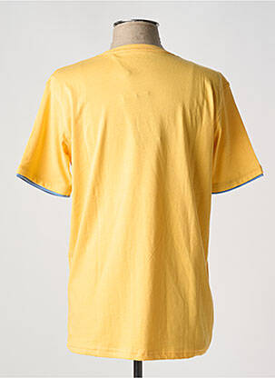 Tricou broderie mâneci scurte galben REVER MILE bărbat