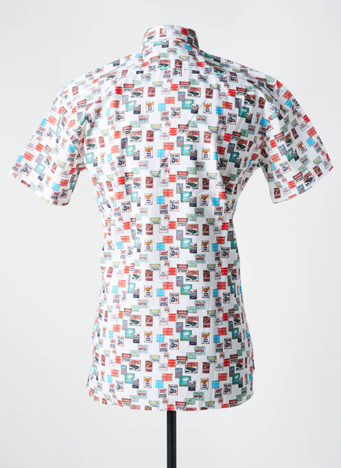 Cămașă cu mâneci scurte alb LA CIBLE ROUGE bărbat