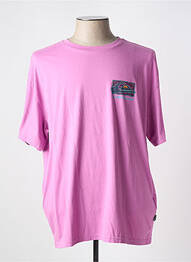 Tricou guler rotund mâneci scurte violet QUIKSILVER bărbat