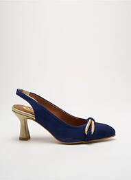 Pantofi cu toc nubuc toc de 7 la 9 cm albastru O'.. femme