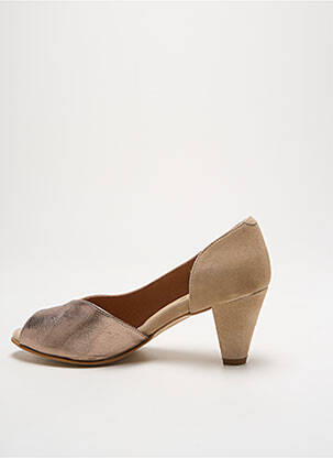 Pantofi cu toc nubuc toc de 4 la 6 cm maro O'.. femeie