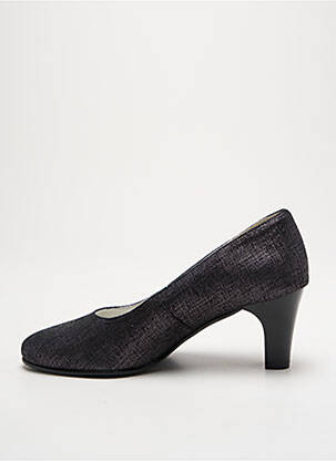 Pantofi cu toc țesătură satinată toc de 4 la 6 cm negru INEA femeie