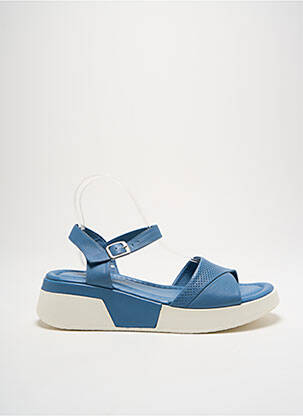 Sandale/pantofi decupați material neted toc de 4 la 6 cm albastru COCO ET ABRICOT femeie