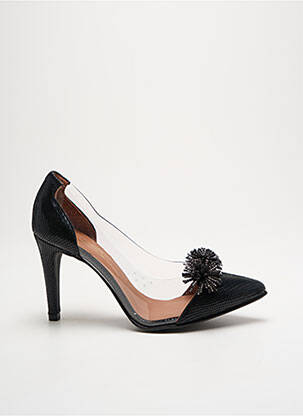 Pantofi cu toc țesătură satinată toc de 7 la 9 cm negru BRENDA ZARO femeie
