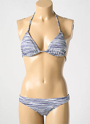 Costum de baie din două piese elasticitate top triunghiuri albastru ROXY femeie