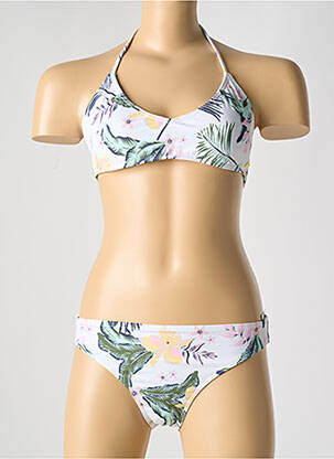 Costum de baie din două piese alb ROXY fată