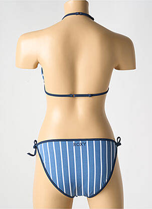 Costum de baie din două piese imprimeu dungi albastru ROXY fată