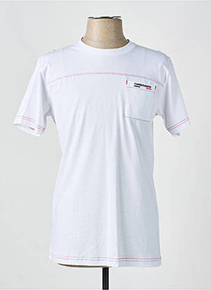 Tricou elasticitate mâneci scurte alb CAMBERABERO bărbat