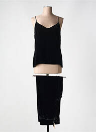 Pijama croială dreaptă negru VIVIS femeie