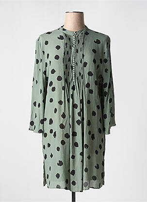 Rochie scurtă croială fluidă mâneci 3/4 verde MARYAN MEHLHORN femeie