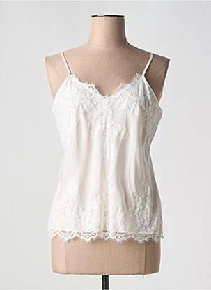 Top alb VIVIS femeie