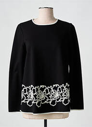 Hanorac țesătură jersey mâneci lungi negru LISANZA femme
