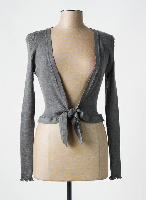 Vestă cu mâneci lungi gri LISANZA femeie