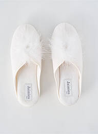 Papuci/pantofi de casă  toc de 4 la 6 cm alb JAIMIES femme