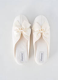 Papuci/pantofi de casă  toc de 4 la 6 cm alb JAIMIES femme