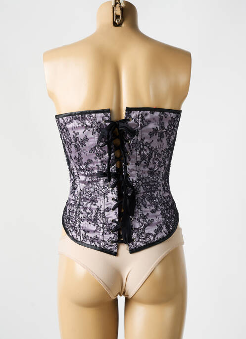 Corset negru NUITS DE SATIN femeie