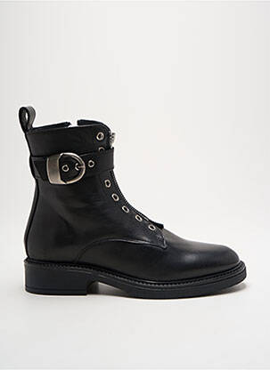 Botine/ghete material neted toc plat până la 3 cm negru MYMA femeie