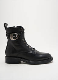 Botine/ghete material neted toc plat până la 3 cm negru MYMA femeie