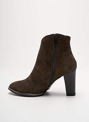 Botine/ghete nubuc toc de 7 la 9 cm verde MYMA femeie
